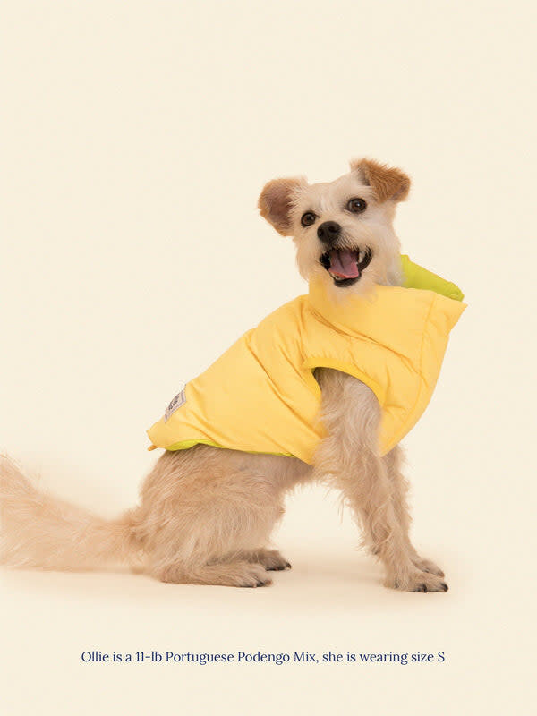 Little Beast The Super Duper Reversible Parka Vest - Lime & Cream