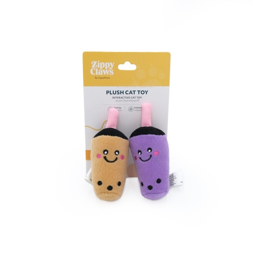 Zippy Claws Milk Tea & Taro Toy - Cat