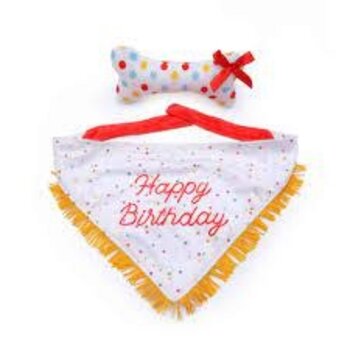 Zippy Paws Birthday Bandana & Bone