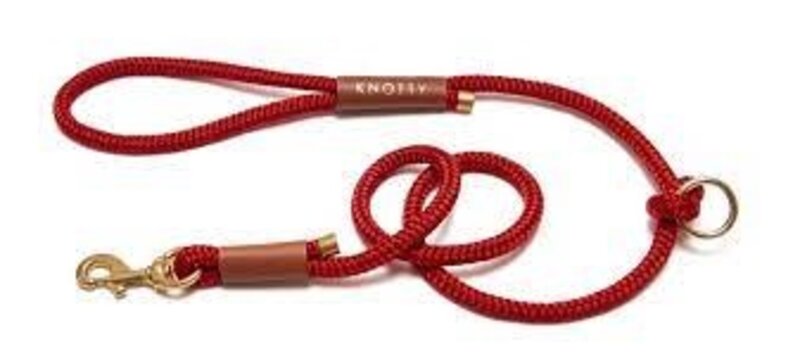 Knotty Pets Red Rope Leash