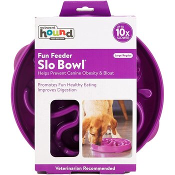 Outward Hound Fun Feeder Slo Bowl Purple