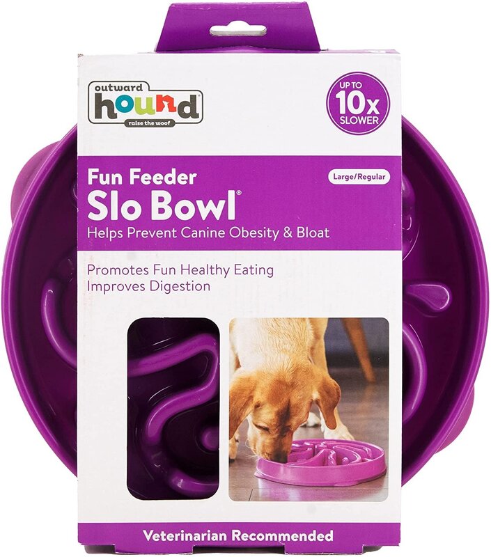 Outward Hound Fun Feeder Slo Bowl Purple