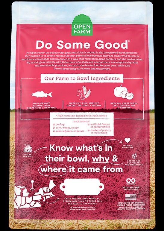 Open Farm Wild-Caught Salmon & Ancient Grains Recipe Dog Food 22 lb