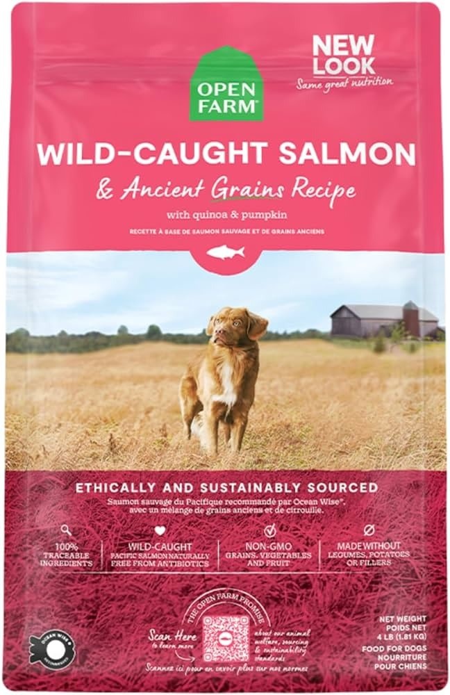 Open Farm Wild-Caught Salmon & Ancient Grains Recipe Dog Food 22 lb