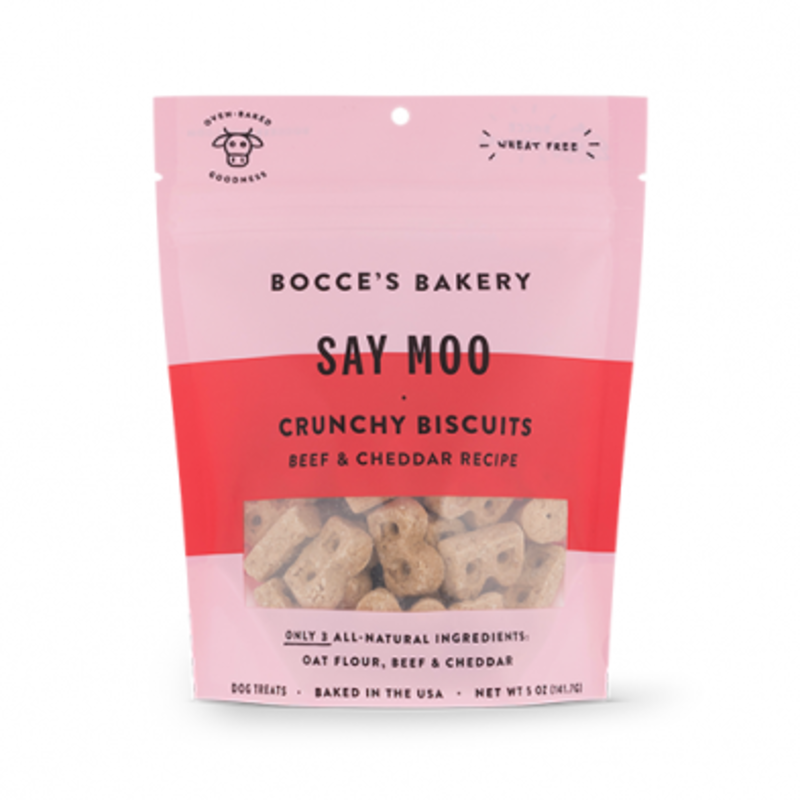Bocce's Bakery Bocce's Bakery - Say Moo Beef & Cheddar Recipe Crunchy Biscuits For Dogs 5oz