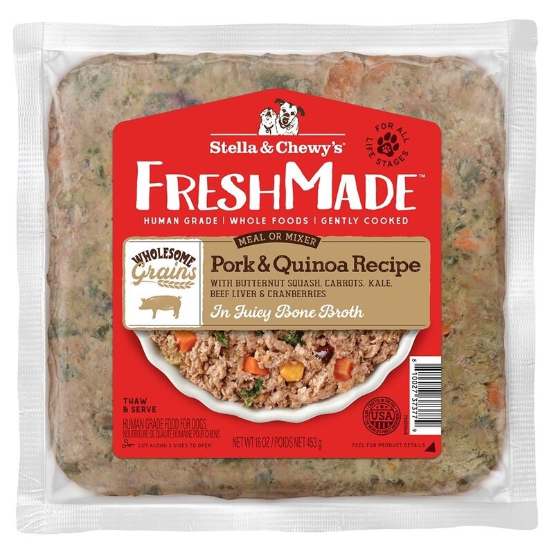 Stella & Chewy's FreshMade - Wholesome Grains Pork & Quinoa Recipe -453g