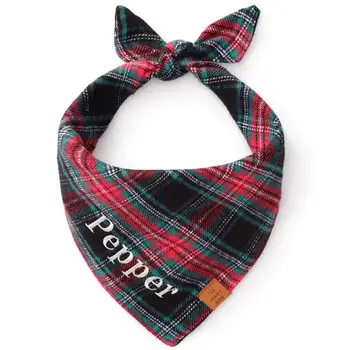 The Foggy Dog DJ x TFD Georgia Plaid Flannel Holiday Dog Bandana