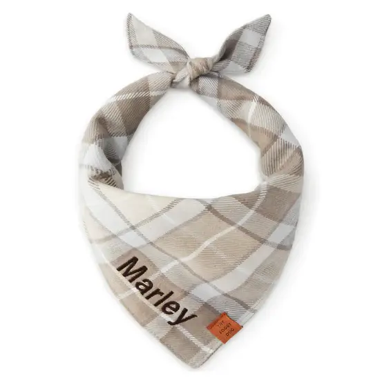 The Foggy Dog Andover Plaid Flannel Dog Bandana