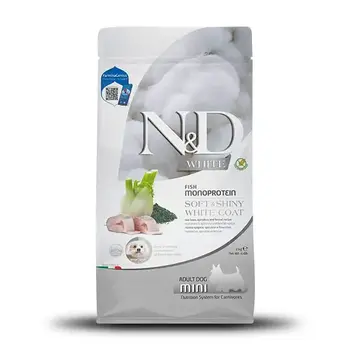 Farmina N&D White Coat Grain Free Dog Sea Bass, Kelp & Fennel Mini 4.4 lb