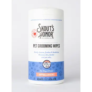 Skout's Honor Pet Grooming Wipes for Dogs & Cats - 80 Wipes