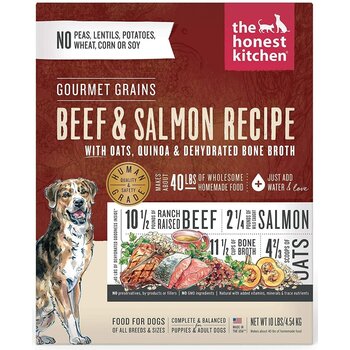 The Honest Kitchen Gourmet Grains Beef & Salmon Recipe - 10lbs