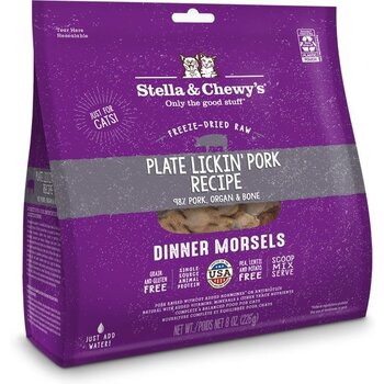 Stella & Chewy's Plate Lickin' Pork Freeze-Dried Raw Dinner Morsels Cat Food