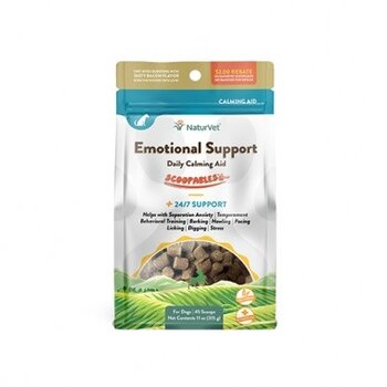 NaturVet Emotional Support Daily Calming Aid Supplement for Dogs (45 scoops)