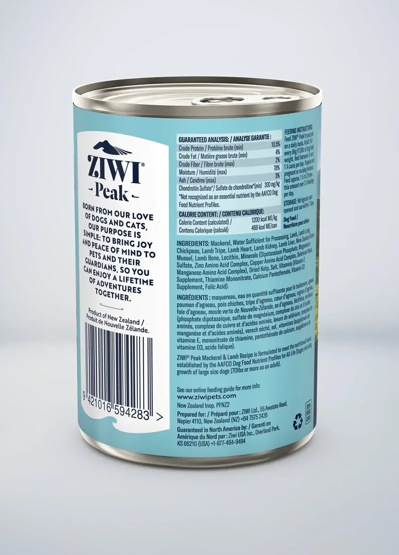 Ziwi Mackerel & Lamb Wet Dog Food