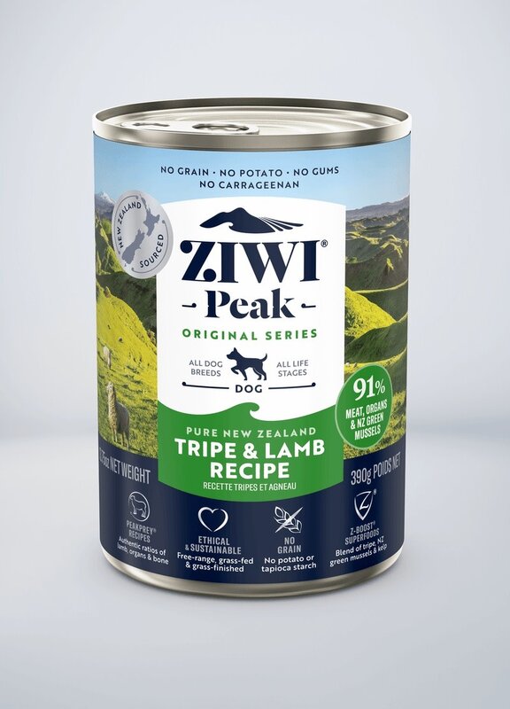 Ziwi Tripe & Lamb Recipe Wet Dog Food. 390g
