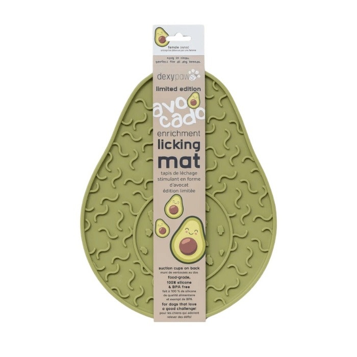 dexypaw Enrichment Licking Mat Avocado Shaped