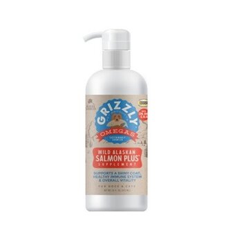 Grizzly Pet Products Salmon Plus Omega-3 Oil for Dogs 16oz
