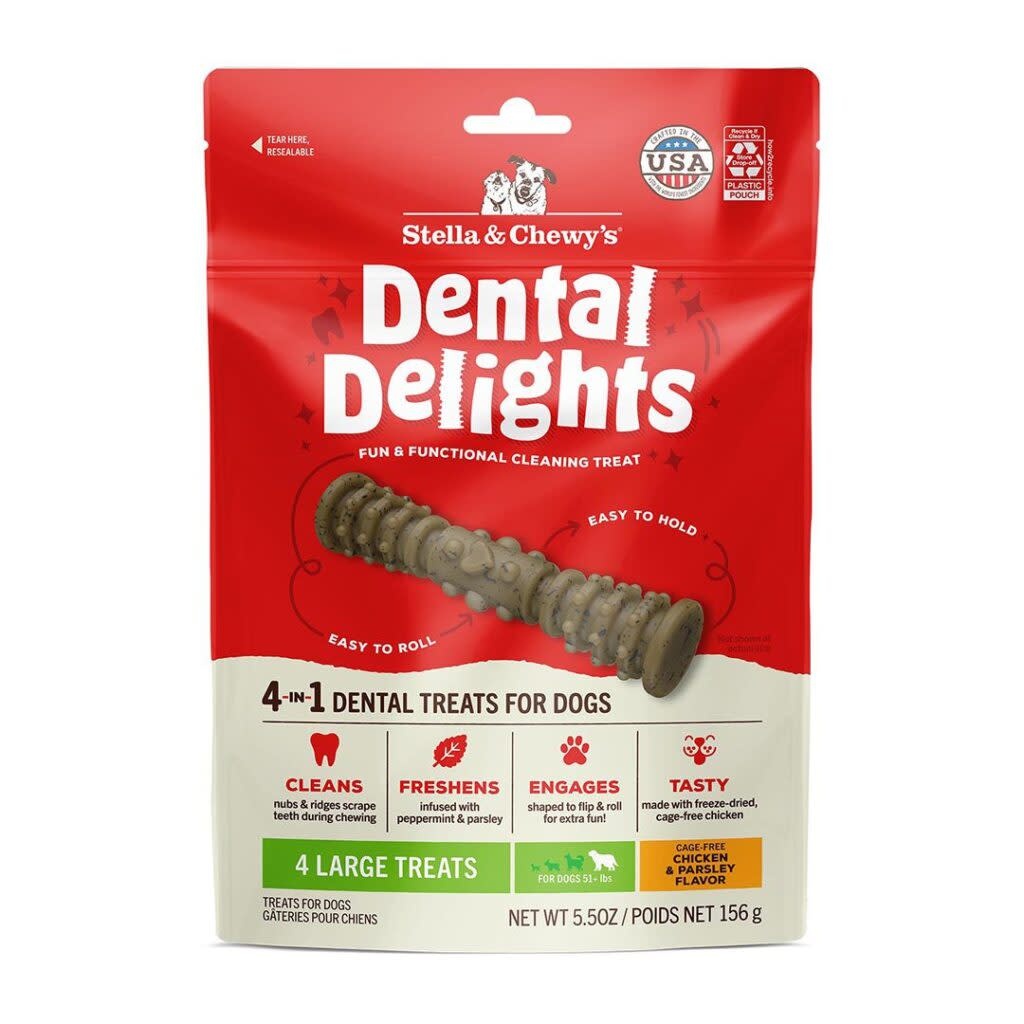 Stella & Chewy's Dental Delights Chicken & Parsley Flavor 4-in-1 Dental Treats