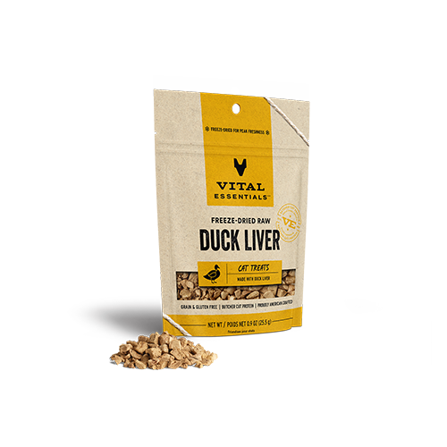 Vital Essentials Freeze-Dried Duck Liver Cat Treats 0.9 oz