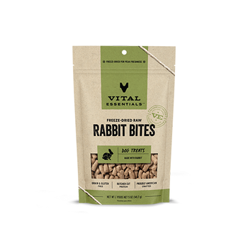 Vital Essentials Freeze-Dried Rabbit Bites Dog Treats 5 oz