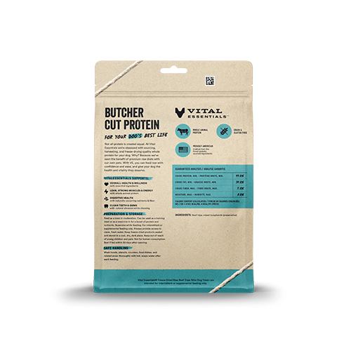 Vital Essentials Freeze-Dried Beef Tripe Nibs Dog  Treat. 14 oz