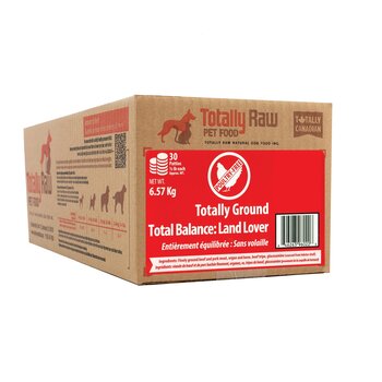 Totally Raw Pet Food Land Lover 14.67lb (beef, pork, organ bone, beef tripe and lobster shell)