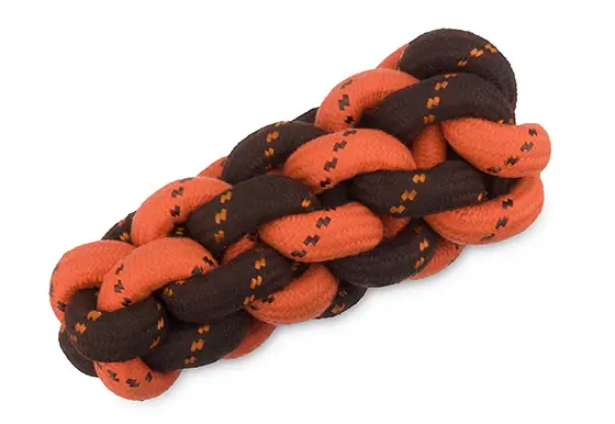 PLAY Scout & About - Rope Toy - Honeycomb - Chocolate/Pumpkin Large