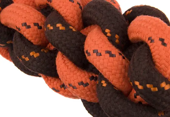 PLAY Scout & About - Rope Toy - Honeycomb - Chocolate/Pumpkin Large
