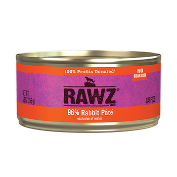 Rawz Natural PetFood 96% Rabbit Pâté Wet Cat Food 3oz