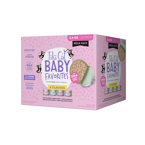 Tiki Cat Baby Whole Foods Variety Mega Pack Wet Kitten Food 24 x 2.4oz