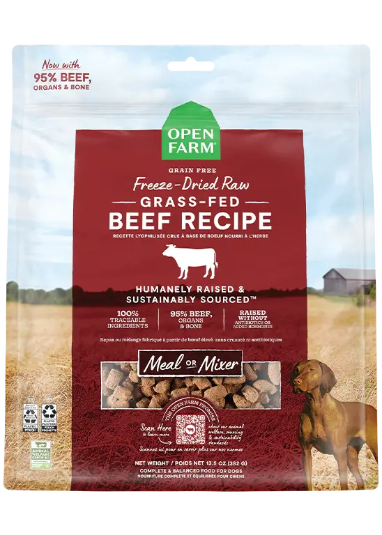 Open Farm Grass-Fed Beef Freeze-Dried Raw Dog Food