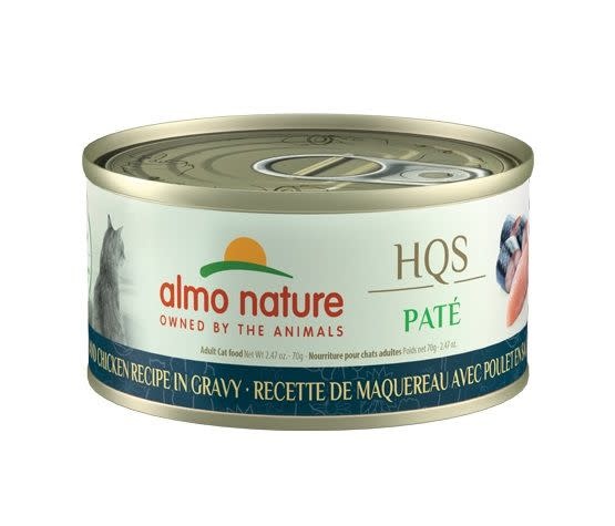 Almo Nature Hqs Paté Mackerel And Chicken In Gravy 2.47oz