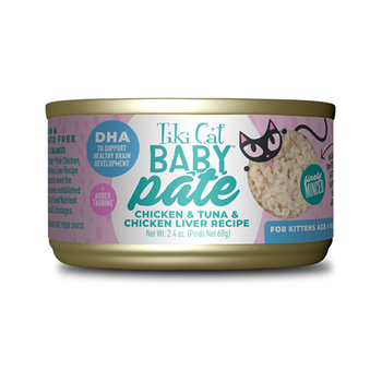 Tiki Cat Baby Pate Chicken, Tuna & Chicken Liver Recipe 2.04oz