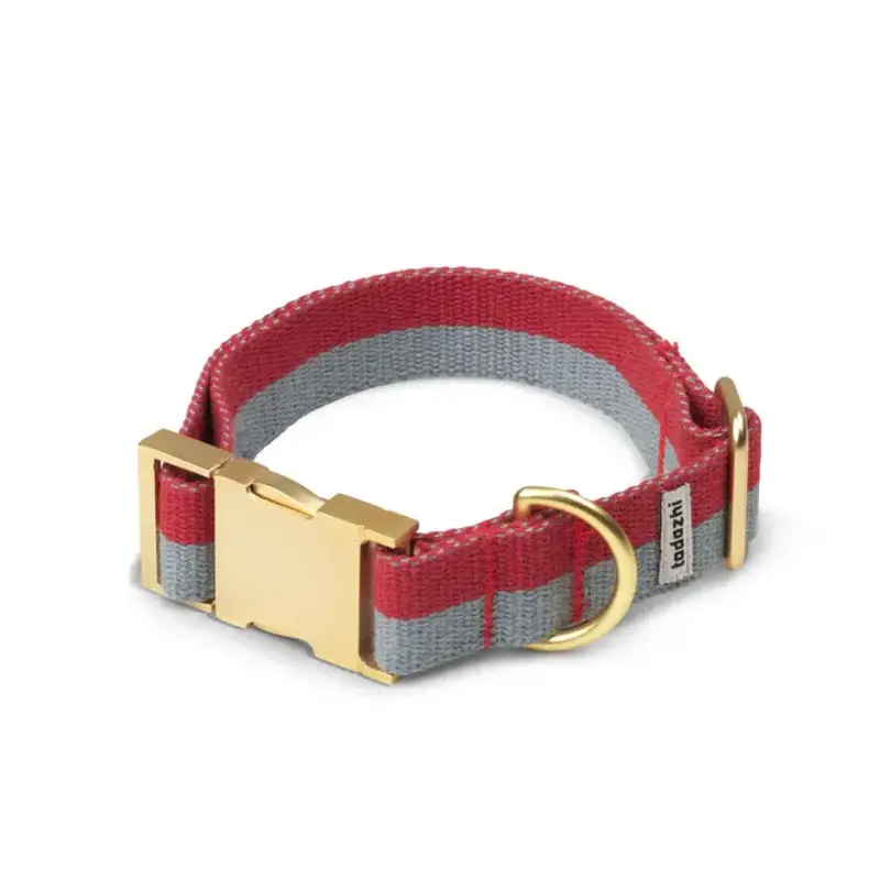 Tadazhi Dog Collar Red Faded blue