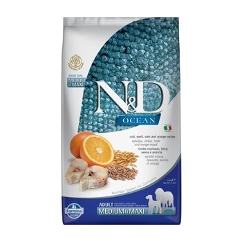 Farmina N&D Cod, spelt, oats and orange recipe Med/Maxi 5.5lb