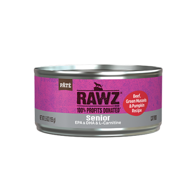 Rawz Natural PetFood Senior Beef, Green Mussels & Pumpkin Wet Cat Food