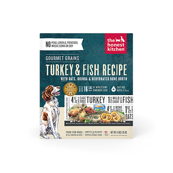 The Honest Kitchen Gourmet Grains Turkey & Whitefish Dog Recipe 4lbs