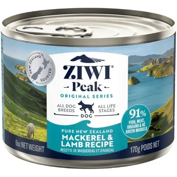Ziwi Mackerel  & Lamb wet dog food 6oz