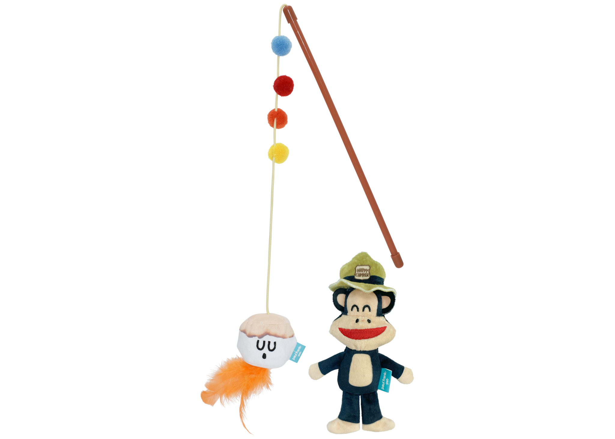 Multipet Paul Frank Marshmallow Wand Cat Toy