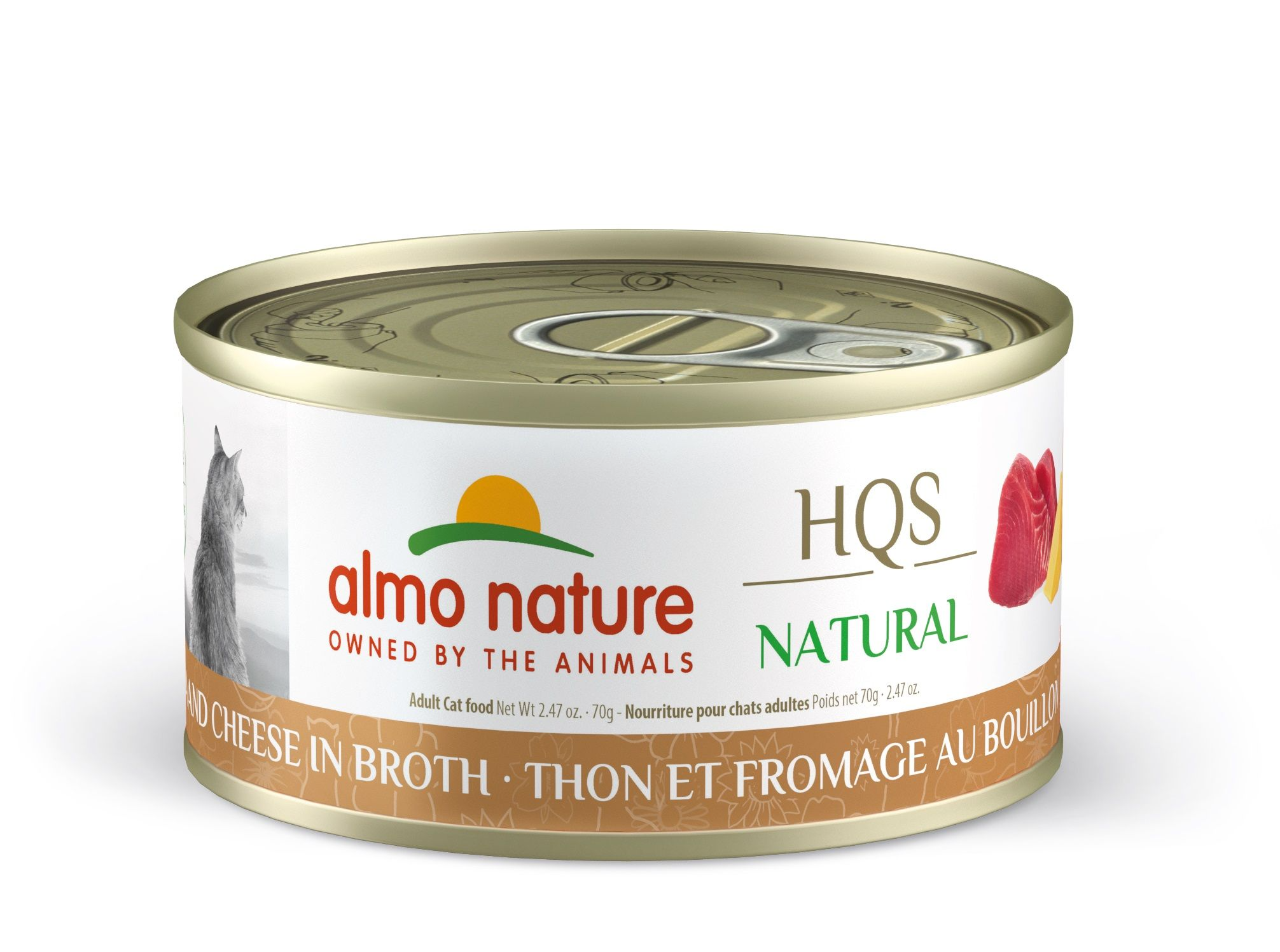 Almo Nature Hqs Tuna And Cheese In Broth 70g