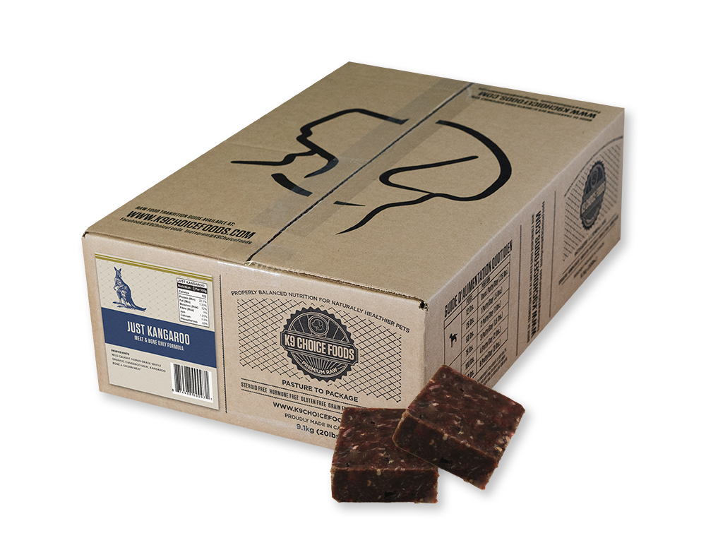 K9 Choice Just Kangaroo Frozen Dog Food 9.1 kg / 20 lb