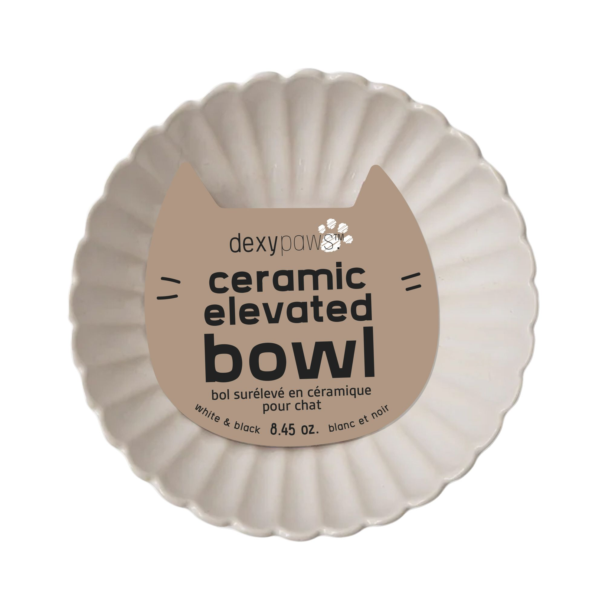dexypaw Ceramic Cat Bowl 7oz