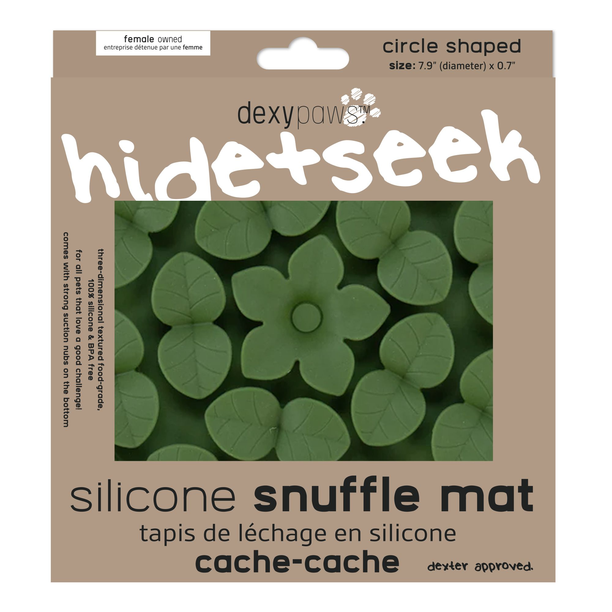 dexypaw Snuffle Mat "hide + Seek" Circle - Army Green