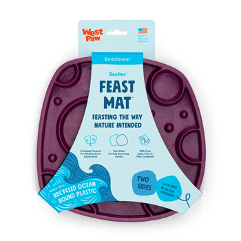 West Paw Slow Feeder Bubbles Feast Mat - Tropic Red