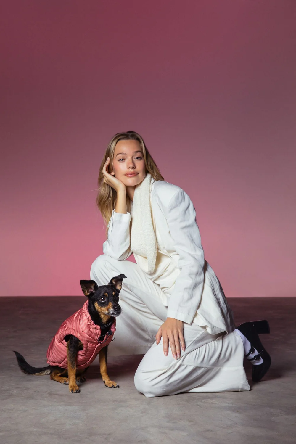 Max-Bone Striped Easy Fit Jacket Rose