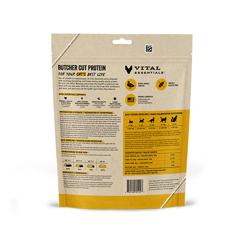 Vital Essentials Freeze-Dried Raw Duck Entree Cat Food Mini Patties