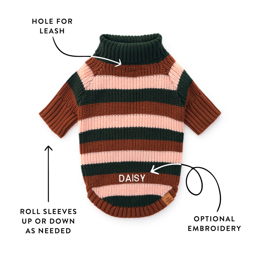 The Foggy Dog Bold Stripe Dog Sweater