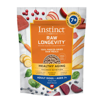 Instinct Instinct Longevity Freeze Dried Raw Meals Adult 7 Plus Beef Dog 5oz