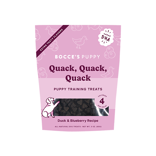 Bocce's Bakery Quack, Quack, Quack Duck & Blueberry Recipe Training Bites 3oz