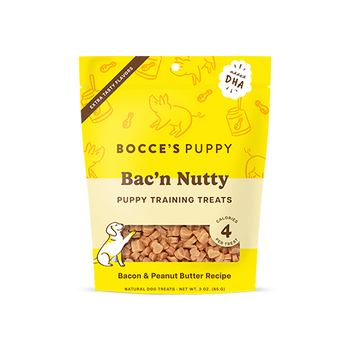Bocce's Bakery Bac'n Nutty Peanut Butter & Bacon Recipe Puppy Training Treats 3oz